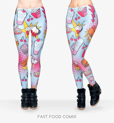 3D Printed Fashion Women Leggings Space Galaxy