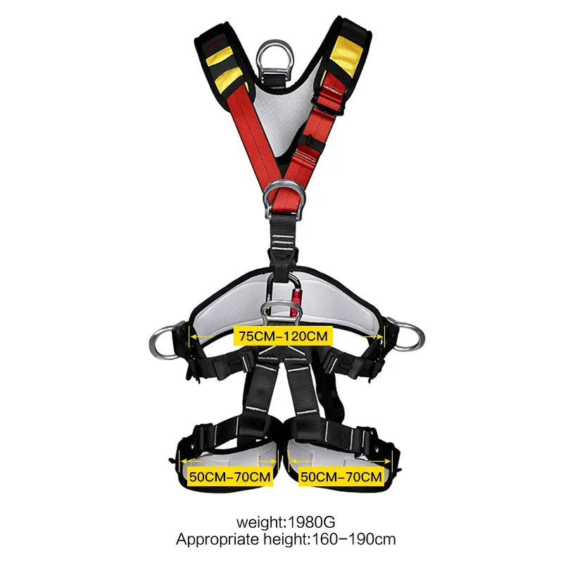 Full Body Five-point Safety Belt Rope High Altitude Work Safety Harness Outdoor Climbing Training Construction Protect Equipment