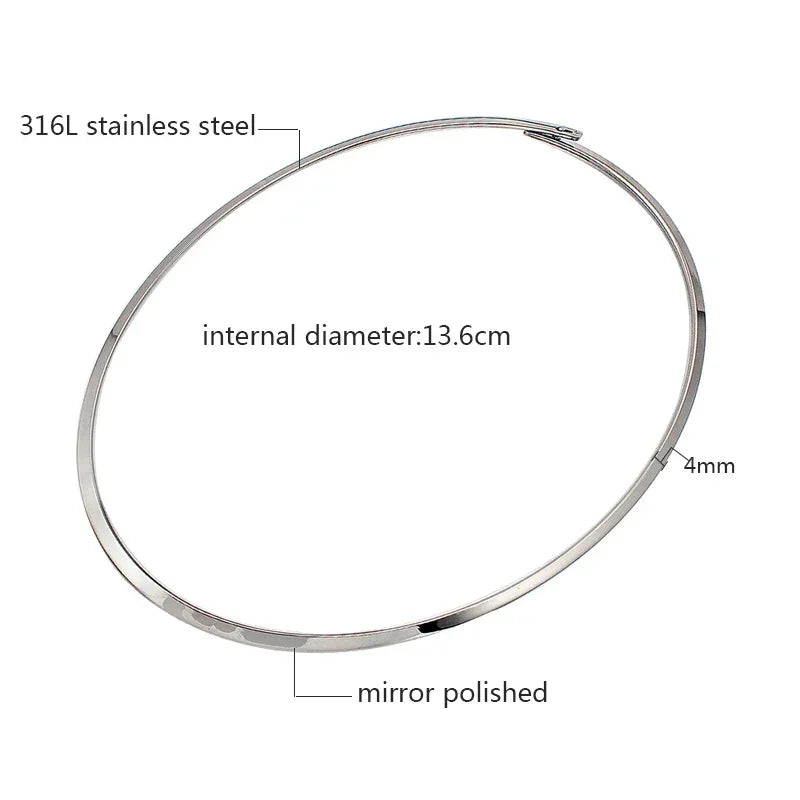 Gold/Silver Color Choker Necklace For Women Men Fashion Punk Jewelry Christmas Present High Quality