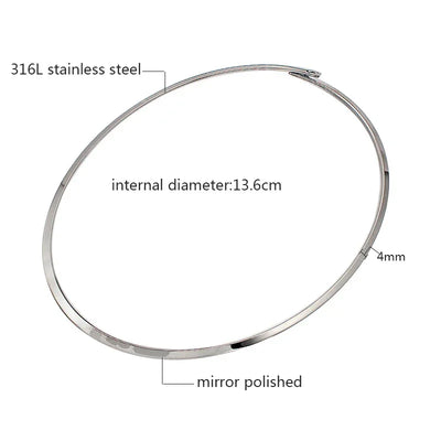 Gold/Silver Color Choker Necklace For Women Men Fashion Punk Jewelry Christmas Present High Quality