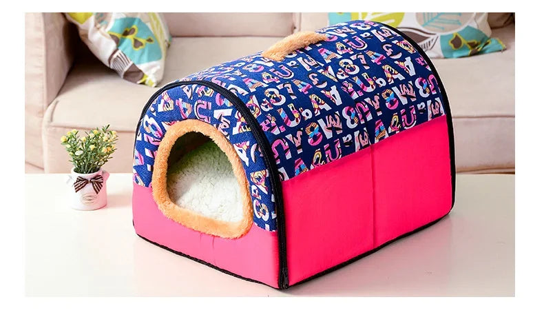 Sofa For Dog Bed Cat Puppy Rabbit Pet Foldable Warm Soft Warm Pet Kennel Sofa Sleeping Bag House Puppy Cave Bed