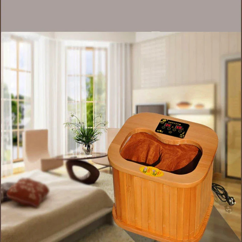 Far Infrared Foot Sauna Spectrum Therapy Barrel Full Automatic Massage Heating Cabin Canadian Hemlock Wood
