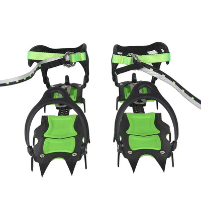 BRS 14 Teeth Claws Crampons Shoes Ice Crampons Snow Non slip Cover Ice Gripper Manganese Steel Outdoor Ski Ice Climbing