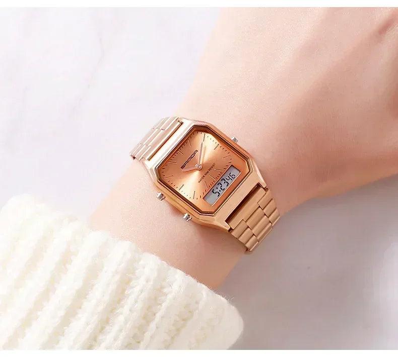 Luxury sports watches for women white ladies quartz digital waterproof wristwatches female clocks electronic relogio