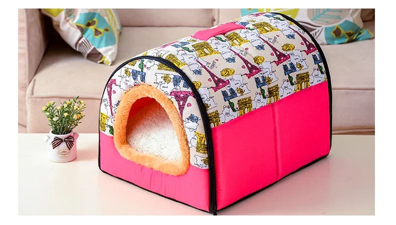 Sofa For Dog Bed Cat Puppy Rabbit Pet Foldable Warm Soft Warm Pet Kennel Sofa Sleeping Bag House Puppy Cave Bed