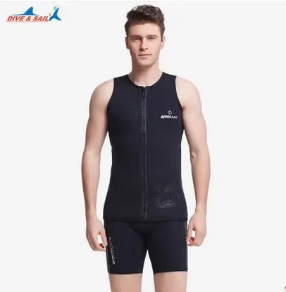 3mm Neoprene Wetsuit MenTop No Sleeve Under Water Surf Rash Guard Vest For Diving Surfing Swimming Clothe Keep Warm Wet Suit Top