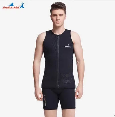 3mm Neoprene Wetsuit MenTop No Sleeve Under Water Surf Rash Guard Vest For Diving Surfing Swimming Clothe Keep Warm Wet Suit Top