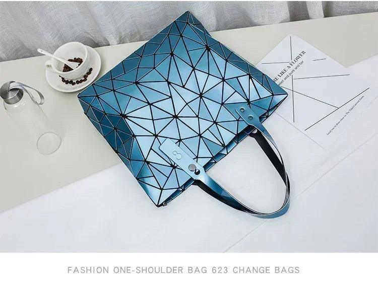 New luxury handbags women bags designer beach large tote hologram shoulder bag sac a main geometric bag bolsa feminina