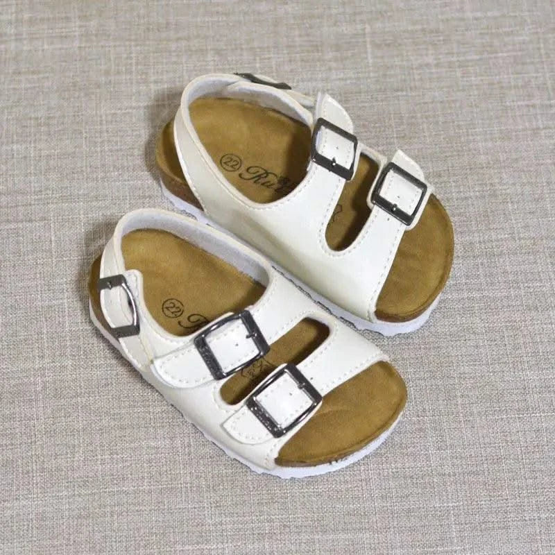 Comfortable leather Breathable Buckle Strap Flat Sandals Girls And Boys | Footwear For Children | Summer
