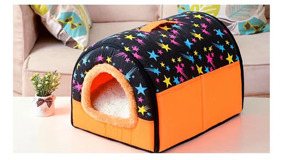 Sofa For Dog Bed Cat Puppy Rabbit Pet Foldable Warm Soft Warm Pet Kennel Sofa Sleeping Bag House Puppy Cave Bed