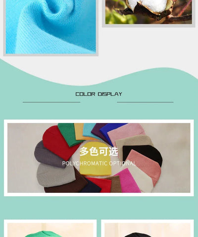 Solid Beanies Hat for Kids Baby Girls Boys Autumn Winter Caps Warm Soft Candy Knitted Bonnet Hats Skullies Toddler Children Cap