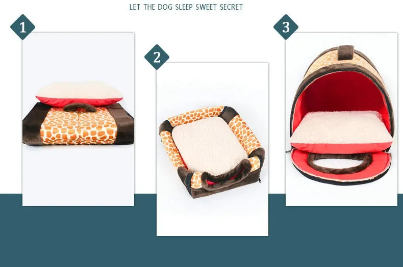 Sofa For Dog Bed Cat Puppy Rabbit Pet Foldable Warm Soft Warm Pet Kennel Sofa Sleeping Bag House Puppy Cave Bed