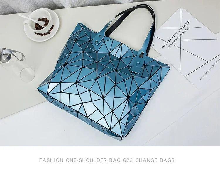 New luxury handbags women bags designer beach large tote hologram shoulder bag sac a main geometric bag bolsa feminina