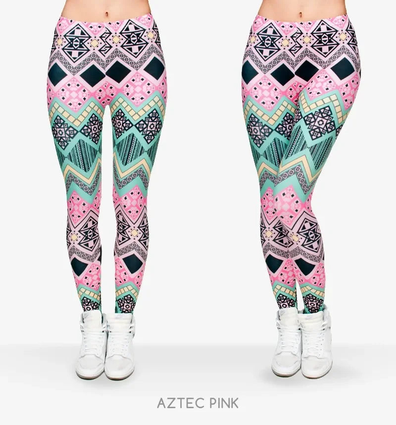 3D Printed Fashion Women Leggings Space Galaxy