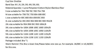 Plus Size Women Bras Bralette Comfortable Invisible Bras