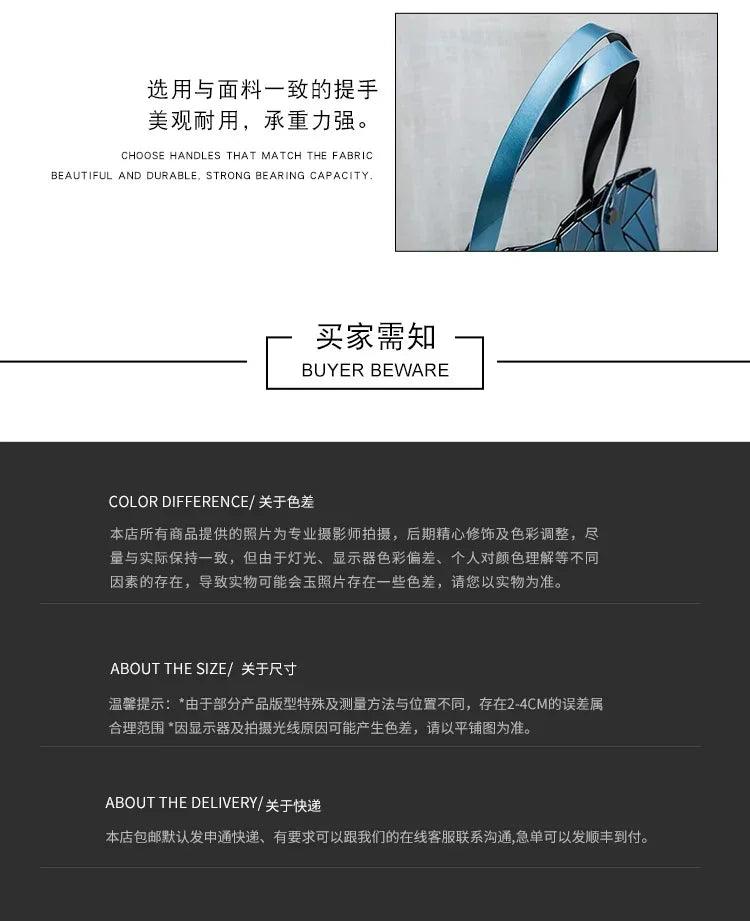 New luxury handbags women bags designer beach large tote hologram shoulder bag sac a main geometric bag bolsa feminina