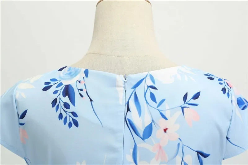 Women Summer Dresses Robe Vintage 50s 60s Big Swing Party Rockabilly Dress White Polka Dot Vestidos