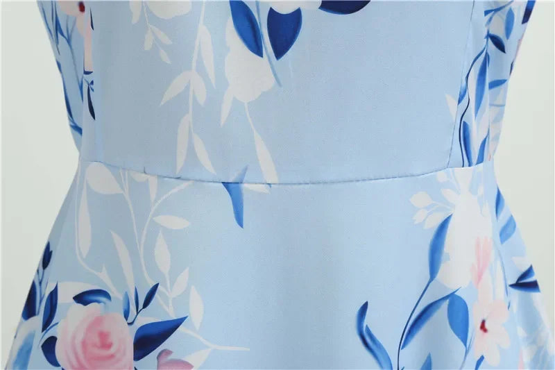 Women Summer Dresses Robe Vintage 50s 60s Big Swing Party Rockabilly Dress White Polka Dot Vestidos