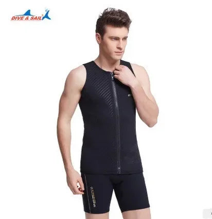 3mm Neoprene Wetsuit MenTop No Sleeve Under Water Surf Rash Guard Vest For Diving Surfing Swimming Clothe Keep Warm Wet Suit Top