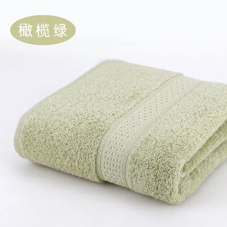 Large Bath Towels for Adults, 100% Cotton, Solid Terry, Beach Towel, Absorbent Yoga Shower Towels Bathroom, Wholesale, 70*140cm