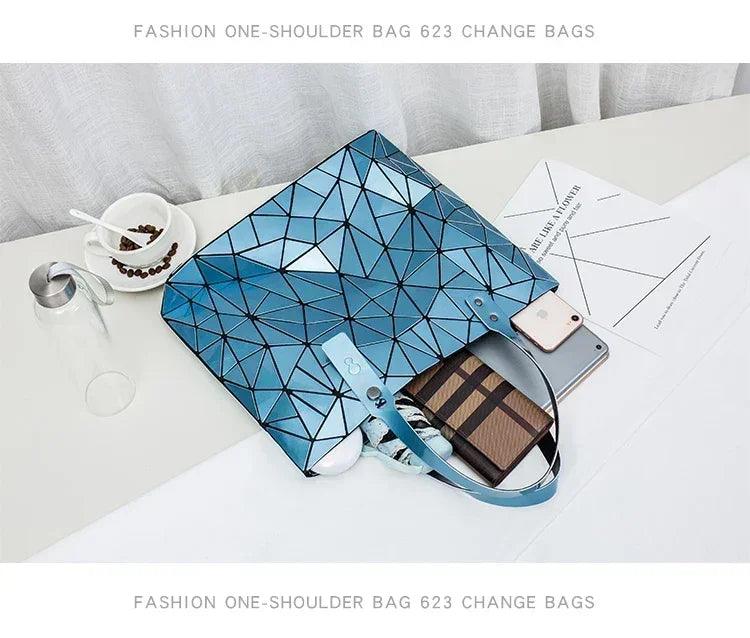 New luxury handbags women bags designer beach large tote hologram shoulder bag sac a main geometric bag bolsa feminina