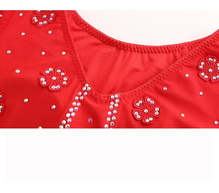 White Ballroom Dance Competition Dresses Women's Performance Waltz Party Clothes National Standard Modern DanceWear Costumes