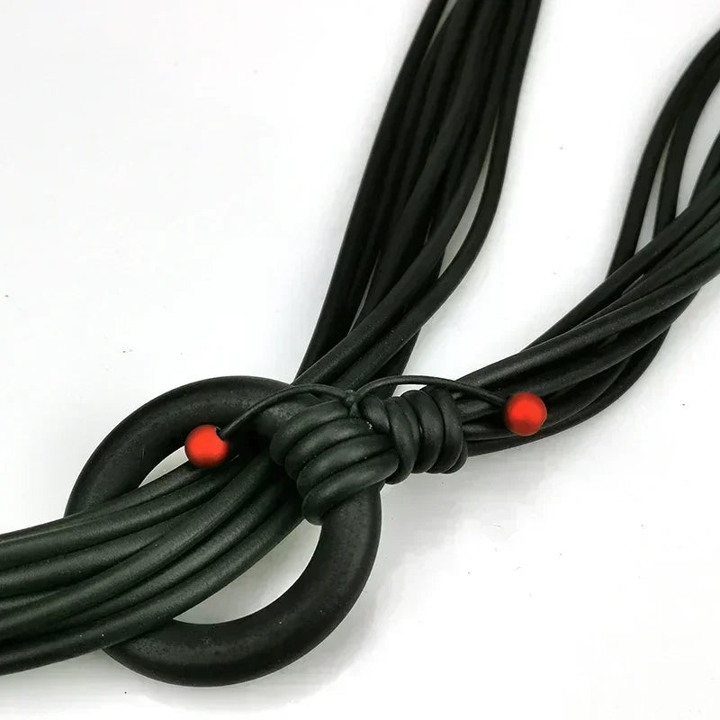 Designer handmade novelty rubber black leather belts |accessories | women elasticity belt