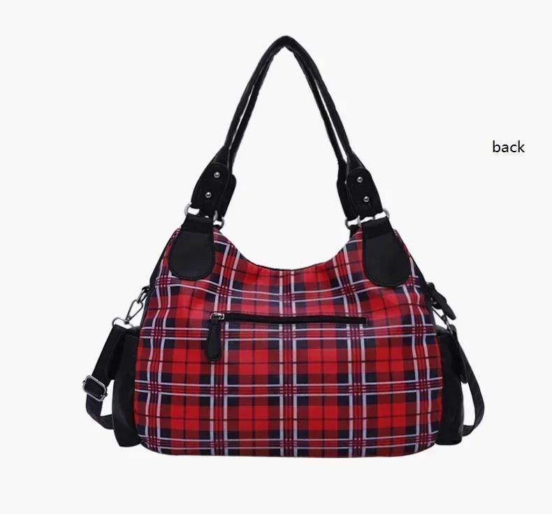 Fashion women hand bag designers luxury handbags plaid shoulder bags female top-handle large purse hobos