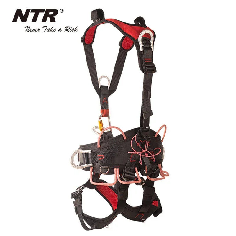 Full Body Mountaineering Safety Belt Professional Rock Climbing Harness Aerial Work Protection Survival Equipment