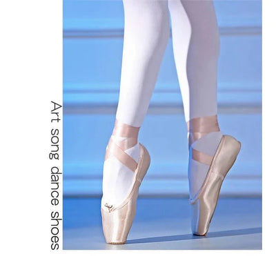 Women Ballet Dance Shoes Child and Adult Ballet Pointe Shoes Professional with Ribbons Shoes Woman Zapatos Mujer Sneakers Girls