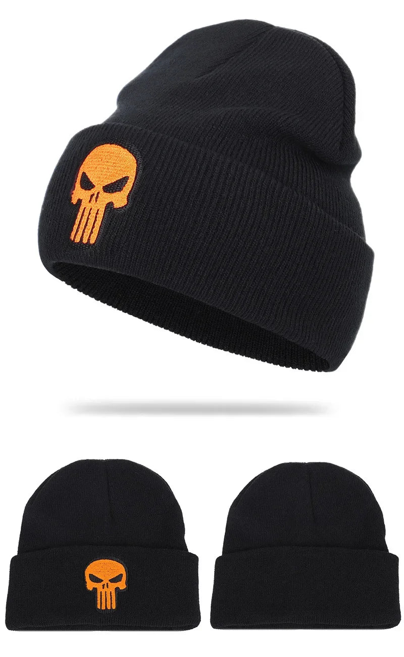 Beanies Hat Unisex Hat Keep warm Skull pattern Set head cap Winter hat Casual Beanies Hip-hop Knitted Winter Hat Ski Beanie Hat
