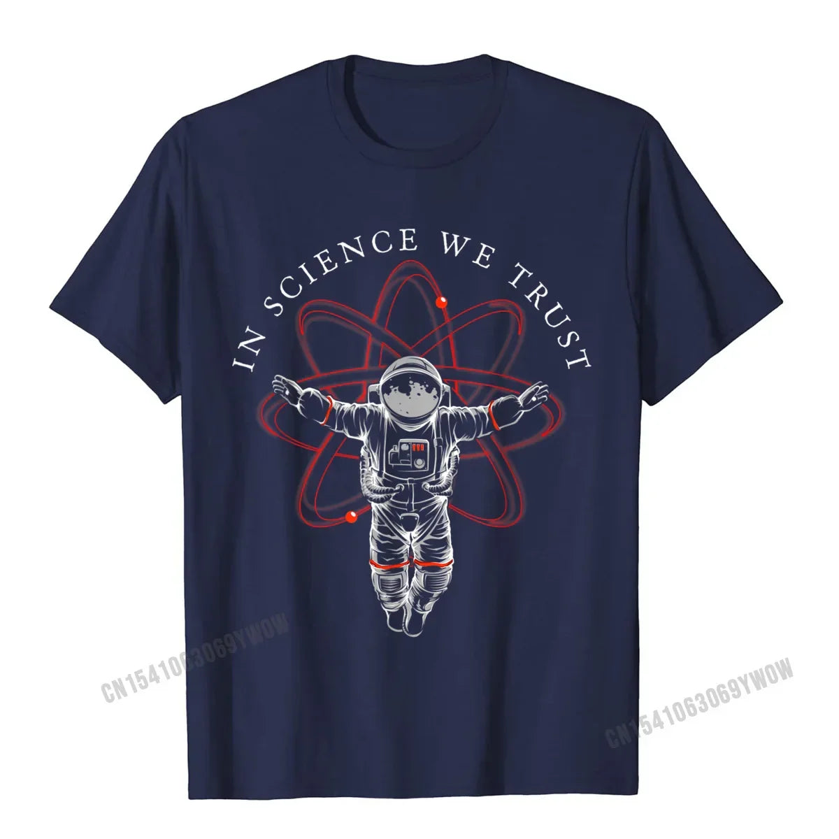 Atheist Shirt In Science We Trust Astronaut Humanist T-Shirt Camisas Men Cotton Tees Hip Hop New Design Casual Tshirts