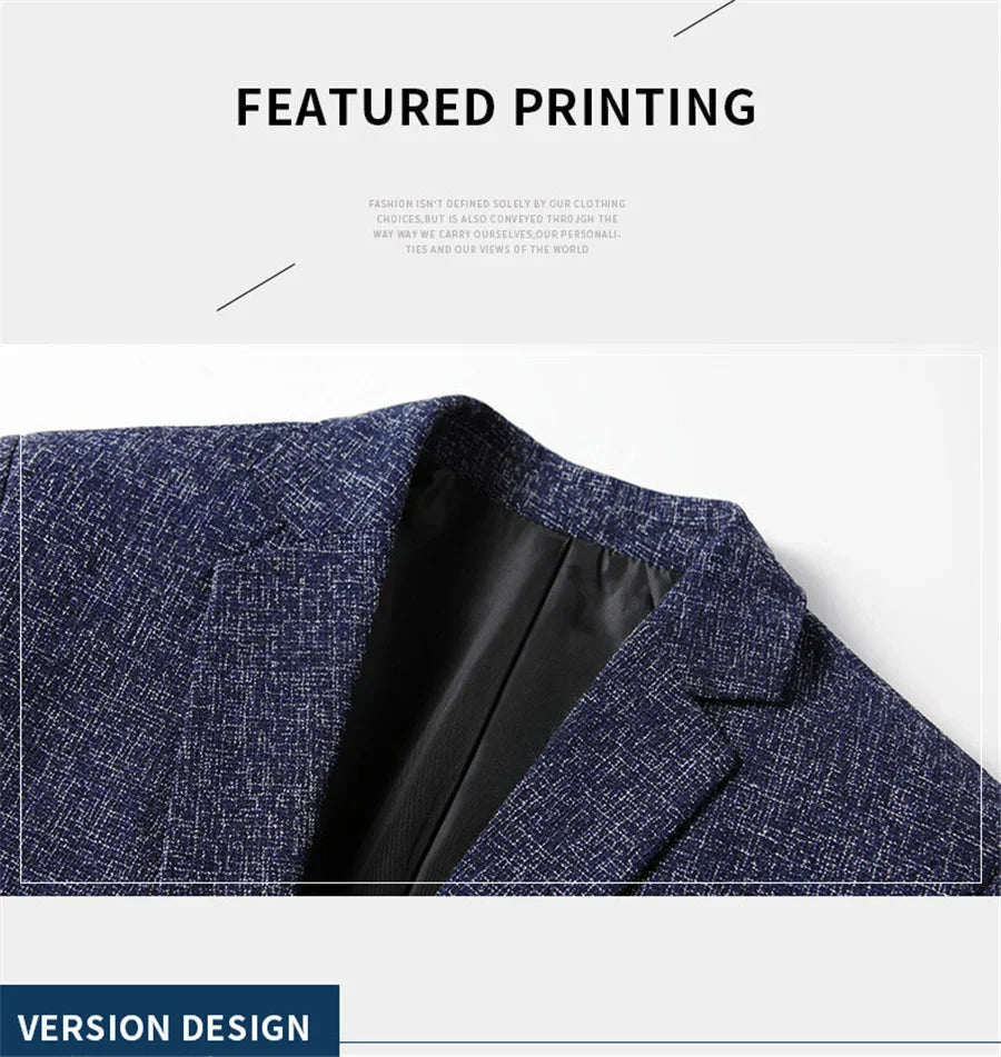 FGKKS 2023 Spring Autumn Blazers Men Fashion Slim Casual Business Handsome Suits Brand Men's Blazers Tops