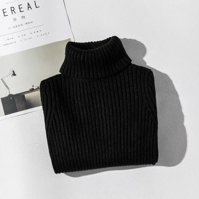 Girls Sweaters Turtleneck Solid Color Knitting Sweater Autumn Children Clothing White Pullover Kids Tops 2t 3t 4t 8 12 13 Years