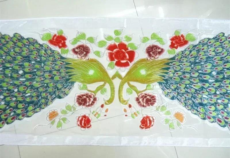 Fashion black peacock velvet scarf women shawl ponchos bandanas