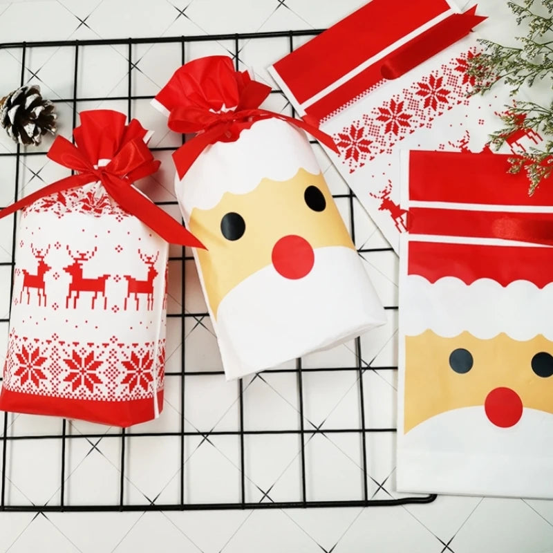 Christmas Gift Bag christmas candy bag Wedding  Party Drawstring Bag Christmas Decorations for Home New Year 2021 Presents