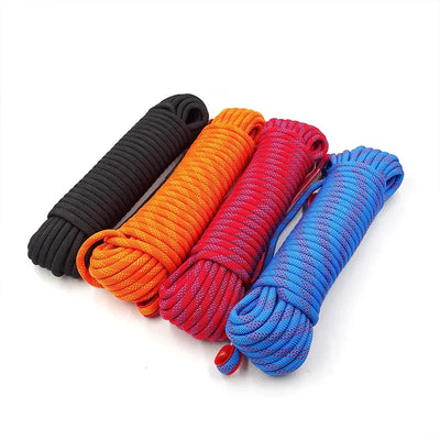 12mm 50m Outdoor Climbing Rope Escape Rescue Static Rope Rock Equipment Mountaineering Lifeline Emergency Survival Safety Gear