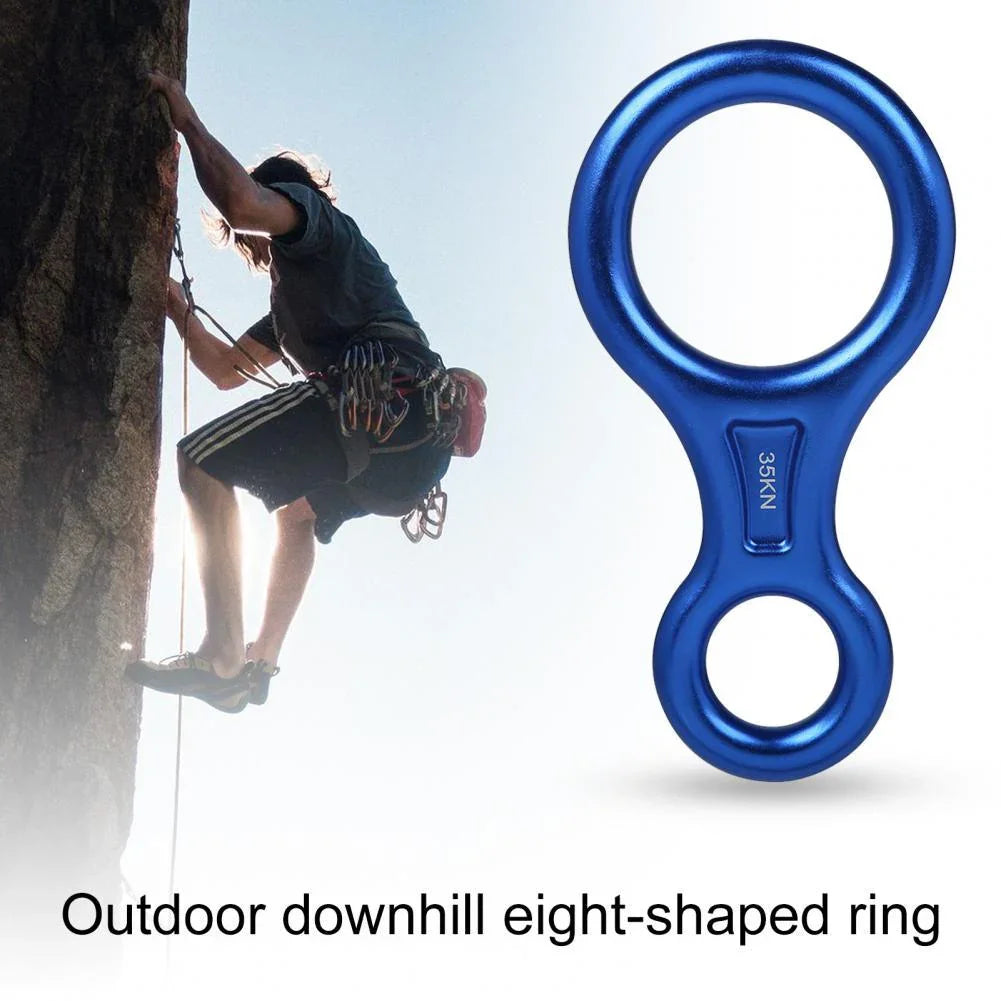 35KN Carabiner High Strength Wear-resistant Compact 8-shape 35KN Descender for Mountaineering