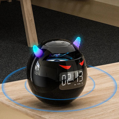 Bluetooth Speaker audio with LED Digital Alarm Clock Music Player Wireless Ball Shape Clock Speaker Mini  Speaker Alarm clock