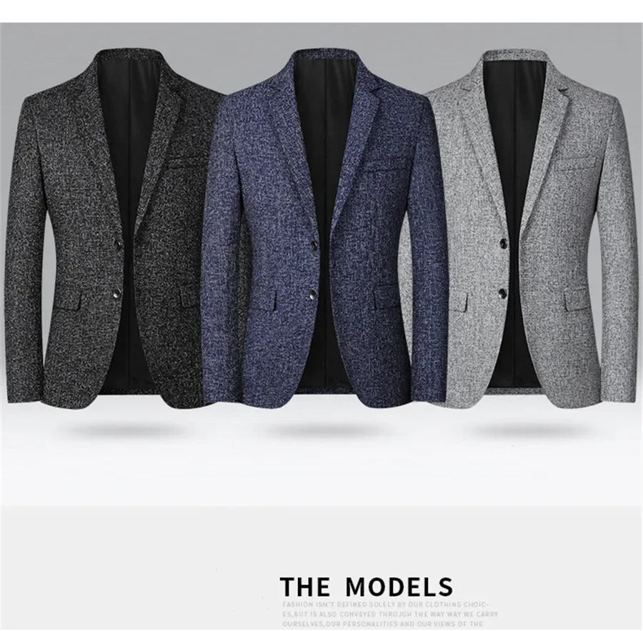 FGKKS 2023 Spring Autumn Blazers Men Fashion Slim Casual Business Handsome Suits Brand Men's Blazers Tops