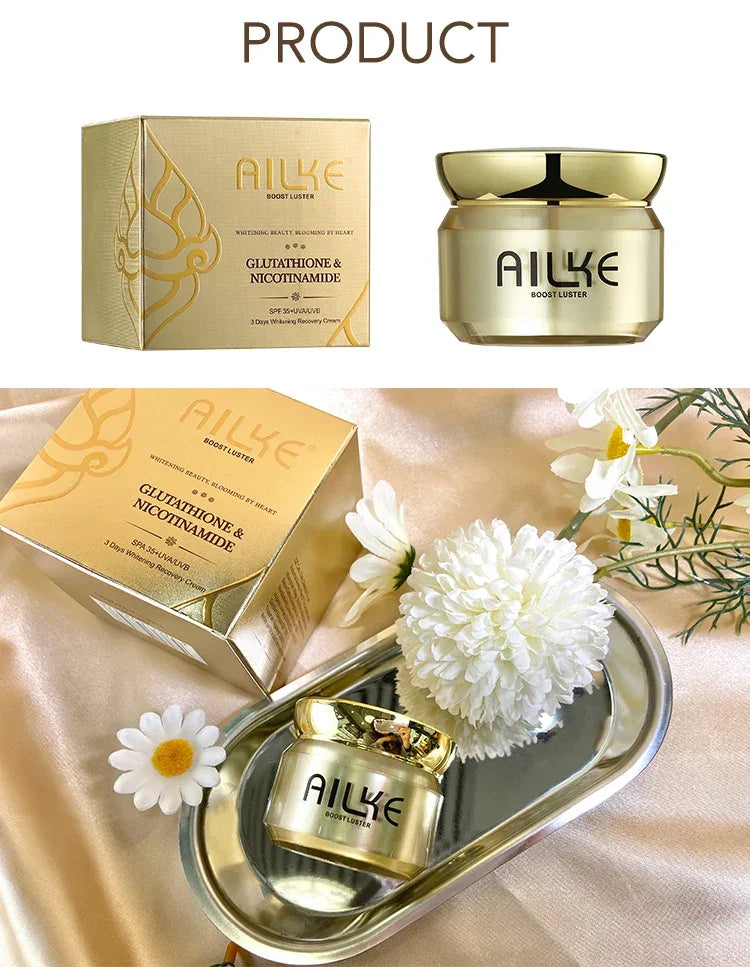 AILKE Dark Spots Corrector, Whitening Hydration Facial Cream, With Spf35, Even Skin Tone, Anti-Sunburn Face Care Set for Women