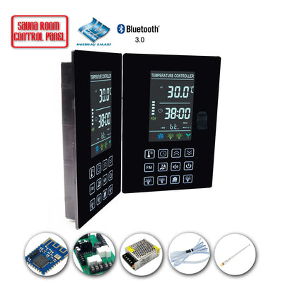 4.5KW 30A Infrared Heater Sauna Thermostat for Sauna Accessories Music Bluetooth Controller Lamp, Fan, AUX Switch