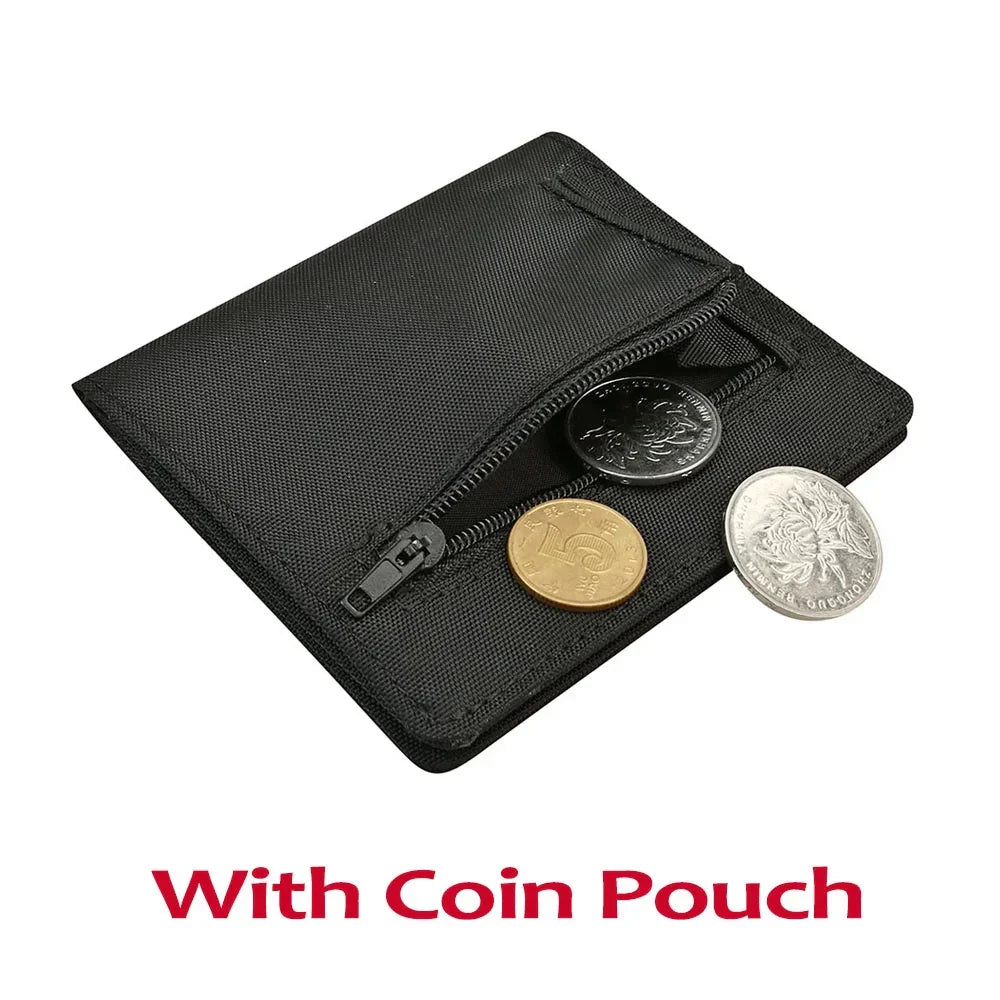 2023 Minimalist Slim Nylon Wallet For Men Women Slimline Ultra Thin Mini Small Male Female Zipper Coin Purse Compact Money Bag