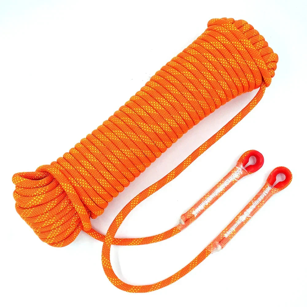 12mm 50m Outdoor Climbing Rope Escape Rescue Static Rope Rock Equipment Mountaineering Lifeline Emergency Survival Safety Gear