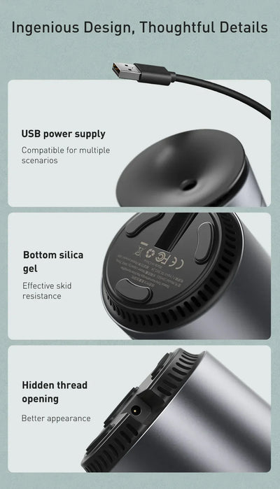 Baseus Car Diffuser Humidifier Auto Air Purifier Aromo Air Freshener with LED Light For Car Aroma Aromatherapy Diffuser
