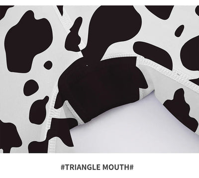 Women Cow Black Printed Leggings