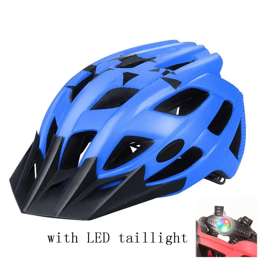 NEW Ultralight Bicycles Helmets Men Mountain Bike Helmet Integ-mold MTB Helmet With led Warning light Cycling Safely Cascos