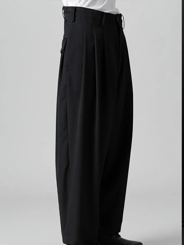 Men's Wide-Leg Pants Spring And Autumn New Yamamoto Style Fashion Trend Youth Leisure Loose Large Size Pants