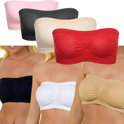 Women Invisible Bra Strapless Mesh