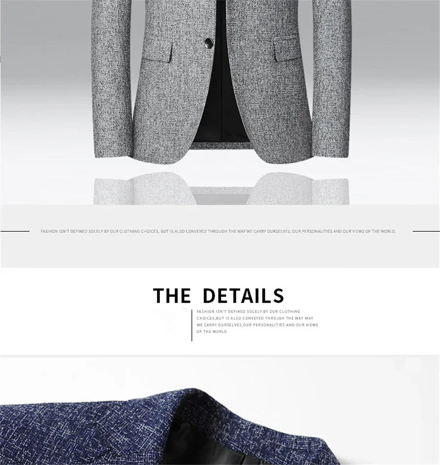 FGKKS 2023 Spring Autumn Blazers Men Fashion Slim Casual Business Handsome Suits Brand Men's Blazers Tops